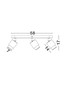 Preview: Nova Luce Deckenstrahler Ison schwenkbar 3-flammig 3xGU10 Nickel Metall 48x17cm 9011329
