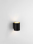 Preview: Nova Luce Wandleuchte Dazle G9 Schwarz Gold Aluminium Ø8cm 9011331