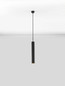 Preview: Nova Luce Pendelleuchte Ami GU10 Schwarz Aluminium Ø5,5cm 9011337