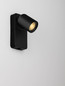 Preview: Nova Luce Wandleuchte Cosmina schwenkbar GU10 Schwarz Aluminium Ø11cm 9011338
