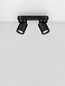 Preview: Nova Luce Deckenstrahler Amecy schwenkbar 2-flammig 2xGU10 Schwarz Aluminium 22x12,5cm 9011340