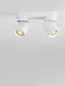 Preview: Nova Luce Deckenstrahler Amecy schwenkbar 2-flammig 2xGU10 Weiß Aluminium 22x12,5cm 9011341