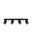 Preview: Nova Luce Deckenstrahler Amecy schwenkbar 4-flammig 4xGU10 Schwarz Aluminium 60x12,5cm 9011350