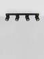 Preview: Nova Luce Deckenstrahler Amecy schwenkbar 4-flammig 4xGU10 Schwarz Aluminium 60x12,5cm 9011350