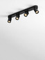 Preview: Nova Luce Deckenstrahler Amecy schwenkbar 4-flammig 4xGU10 Schwarz Aluminium 60x12,5cm 9011350