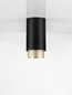Preview: Nova Luce Deckenleuchte Nessi GU10 Schwarz Gold Aluminium Ø6x12cm 9011401