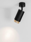Preview: Nova Luce Deckenleuchte Nessi schwenkbar GU10 Schwarz Gold Aluminium Ø6x19cm 9011403