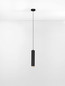 Preview: Nova Luce Pendelleuchte Nessi GU10 Schwarz Gold Aluminium Ø6cm 9011407