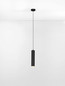 Preview: Nova Luce Pendelleuchte Nessi GU10 Schwarz Gold Aluminium Ø6cm 9011407