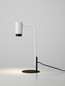 Preview: Nova Luce Tischleuchte Nessi schwenkbar GU10 Weiß Schwarz Aluminium 42x17cm 9011408