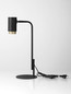 Preview: Nova Luce Tischleuchte Nessi schwenkbar GU10 Schwarz Gold Aluminium 42x17cm 9011409