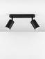 Preview: Nova Luce Deckenleuchte Mao 2-flammig 2xGU10 IP44 Schwarz Aluminium Ø5,5cm 9011416
