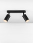 Preview: Nova Luce Deckenleuchte Mao 2-flammig 2xGU10 IP44 Schwarz Aluminium Ø5,5cm 9011416