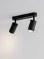 Preview: Nova Luce Deckenleuchte Mao 2-flammig 2xGU10 IP44 Schwarz Aluminium Ø5,5cm 9011416