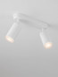 Preview: Nova Luce Deckenleuchte Mao 2-flammig 2xGU10 IP44 Weiß Aluminium Ø5,5cm 9011417