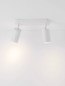 Preview: Nova Luce Deckenleuchte Mao 2-flammig 2xGU10 IP44 Weiß Aluminium Ø5,5cm 9011417