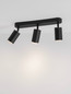 Preview: Nova Luce Deckenleuchte Mao 3-flammig 3xGU10 IP44 Schwarz Aluminium Ø5,5cm 9011418