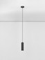 Preview: Nova Luce Pendelleuchte Mao GU10 IP44 Schwarz Aluminium Ø5,5cm 9011420