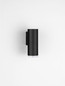 Preview: Nova Luce Wandleuchte Mao GU10 IP44 Schwarz Aluminium Ø5,5cm 9011422