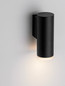 Preview: Nova Luce Wandleuchte Mao GU10 IP44 Schwarz Aluminium Ø5,5cm 9011422
