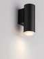 Preview: Nova Luce Wandleuchte Mao GU10 IP44 Schwarz Aluminium Ø5,5cm 9011422