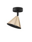 Preview: Nova Luce Deckenleuchte Conico schwenkbar GU10 Gold Schwarz Aluminium Ø12cm 9011424