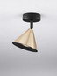 Preview: Nova Luce Deckenleuchte Conico schwenkbar GU10 Gold Schwarz Aluminium Ø12cm 9011424