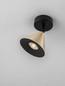 Preview: Nova Luce Deckenleuchte Conico schwenkbar GU10 Gold Schwarz Aluminium Ø12cm 9011424