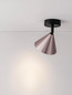 Preview: Nova Luce Deckenleuchte Conico schwenkbar GU10 Kaffeebraun Schwarz Aluminium Ø12cm 9011425