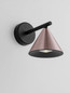 Preview: Nova Luce Wandleuchte Conico GU10 Kaffeebraun Schwarz Aluminium Ø12cm 9011427