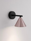 Preview: Nova Luce Wandleuchte Conico GU10 Kaffeebraun Schwarz Aluminium Ø12cm 9011427