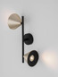 Preview: Nova Luce Wandleuchte Conico 2-flammig 2xGU10 Gold Schwarz Aluminium 34x19,5cm 9011428