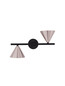Preview: Nova Luce Wandleuchte Conico 2-flammig 2xGU10 Kaffeebraun Schwarz Aluminium 34x19,5cm 9011429