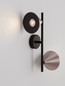 Preview: Nova Luce Wandleuchte Conico 2-flammig 2xGU10 Kaffeebraun Schwarz Aluminium 34x19,5cm 9011429