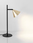 Preview: Nova Luce Tischleuchte Conico schwenkbar GU10 Gold Schwarz Aluminium 42x19cm 9011434