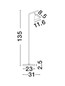 Preview: Nova Luce Stehleuchte Conico schwenkbar GU10 Gold Schwarz Aluminium 135cm 9011436
