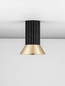 Preview: Nova Luce Deckenleuchte Luvia GU10 Gold Schwarz Aluminium Ø10cm 9011438