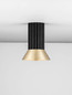 Preview: Nova Luce Deckenleuchte Luvia GU10 Gold Schwarz Aluminium Ø10cm 9011438
