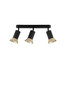 Preview: Nova Luce Deckenleuchte Luvia schwenkbar 3-flammig 3xGU10 Gold Schwarz Aluminium 38x19cm 9011442