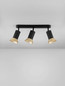 Preview: Nova Luce Deckenleuchte Luvia schwenkbar 3-flammig 3xGU10 Gold Schwarz Aluminium 38x19cm 9011442