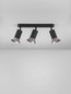 Preview: Nova Luce Deckenleuchte Luvia schwenkbar 3-flammig 3xGU10 Bronze Schwarz Aluminium 38x19cm 9011443