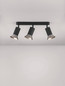 Preview: Nova Luce Deckenleuchte Luvia schwenkbar 3-flammig 3xGU10 Bronze Schwarz Aluminium 38x19cm 9011443