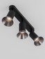 Preview: Nova Luce Deckenleuchte Luvia schwenkbar 3-flammig 3xGU10 Bronze Schwarz Aluminium 38x19cm 9011443