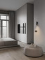 Preview: Nova Luce Wandleuchte Luvia GU10 Gold Schwarz Aluminium Ø10cm 9011444