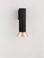 Preview: Nova Luce Wandleuchte Luvia GU10 Gold Schwarz Aluminium Ø10cm 9011444