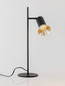 Preview: Nova Luce Tischleuchte Luvia schwenkbar GU10 Gold Schwarz Aluminium Ø10cm 9011448