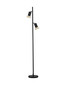 Preview: Nova Luce Stehleuchte Luvia schwenkbar 2-flammig 2xGU10 Gold Schwarz Aluminium 154cm 9011450