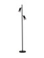 Preview: Nova Luce Tischleuchte Luvia schwenkbar 2-flammig 2xGU10 Bronze Schwarz Aluminium Ø10cm 9011451