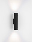 Preview: Nova Luce Wandleuchte Mor 2-flammig 2xGU10 Schwarz Aluminium Ø4cm 9011458