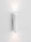 Preview: Nova Luce Wandleuchte Mor 2-flammig 2xGU10 Weiß Aluminium Ø4cm 9011459